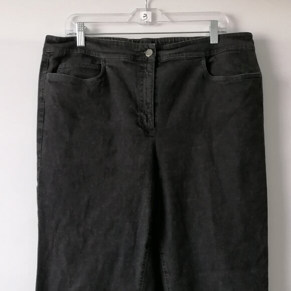 Eileen Fisher Womens Black High Rise Five Pocket Design Straight Jeans Size 1X - Picture 2 of 5